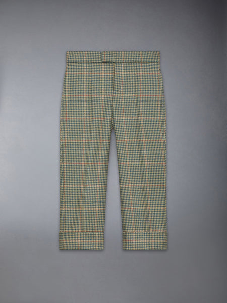 CHILDREN'S HERRINGBONE CHEVIOT TWEED TROUSER GREEN