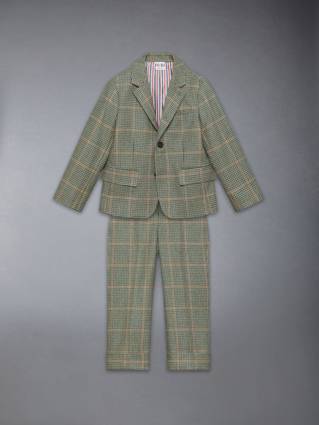 CHILDREN'S HERRINGBONE CHEVIOT TWEED TROUSER GREEN