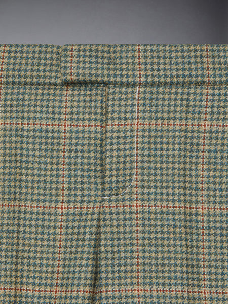 CHILDREN'S HERRINGBONE CHEVIOT TWEED TROUSER GREEN