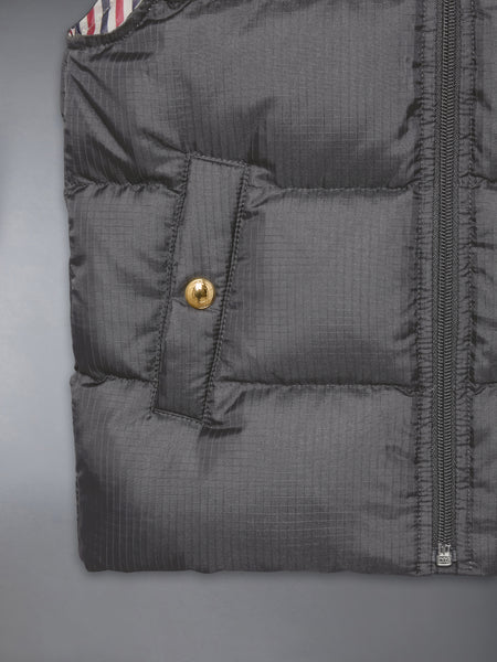 CHILDREN'S RIPSTOP 4-BAR PADDED VEST DARK GREY