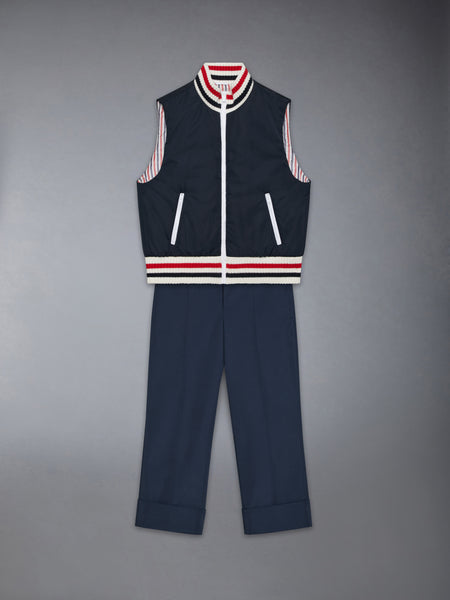 CHILDREN'S PADDED POLY TWILL VEST NAVY