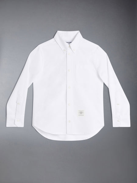 CHILDREN'S 4-BAR SATIN OXFORD SHIRT WHITE