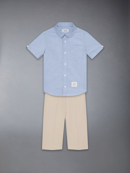 CHILDREN'S OXFORD SHORT SLEEVE SHIRT LIGHT BLUE