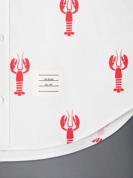 CHILDREN'S LOBSTER PRINT SHORT SLEEVE SHIRT WHITE