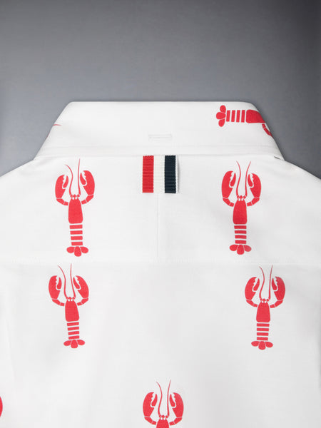 CHILDREN'S LOBSTER PRINT SHORT SLEEVE SHIRT WHITE