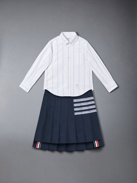 CHILDREN'S SHADOW STRIPE ARMBAND OXFORD SHIRT WHITE