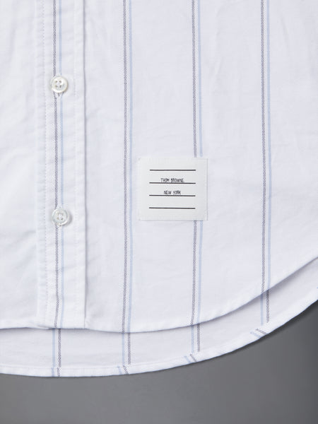 CHILDREN'S SHADOW STRIPE ARMBAND OXFORD SHIRT WHITE