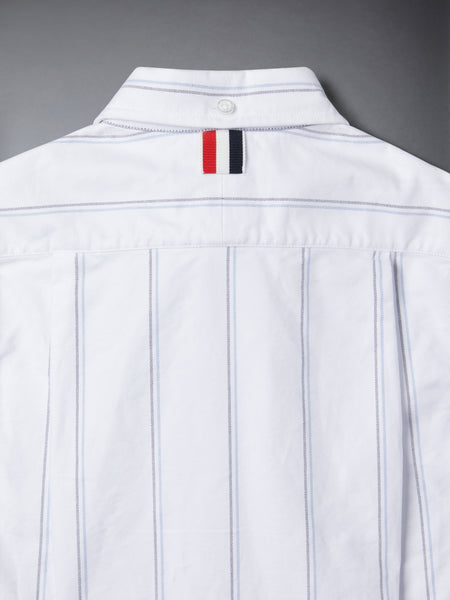 CHILDREN'S SHADOW STRIPE ARMBAND OXFORD SHIRT WHITE