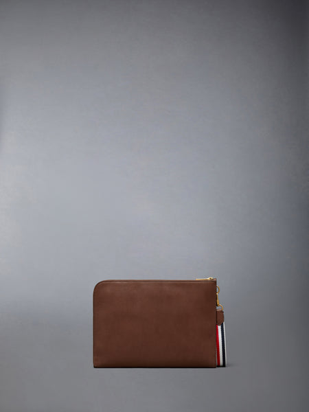 SOFT CALF MEDIUM GUSSET FOLIO DARK BROWN
