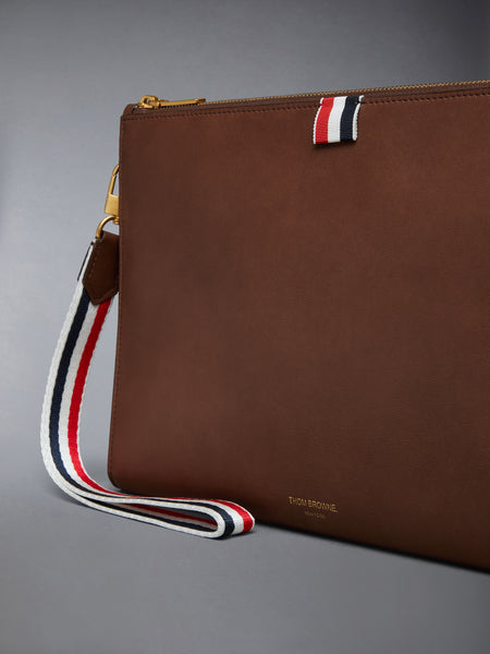 SOFT CALF MEDIUM GUSSET FOLIO DARK BROWN