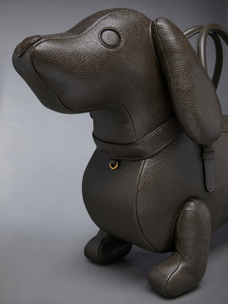 HECTOR BAG IN PEBBLE GRAIN LEATHER DARK BROWN