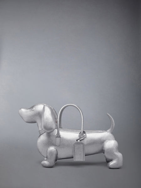 SILVER HECTOR BAG IN PEBBLE GRAIN LEATHER SILVER