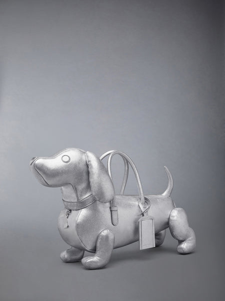 SILVER HECTOR BAG IN PEBBLE GRAIN LEATHER SILVER