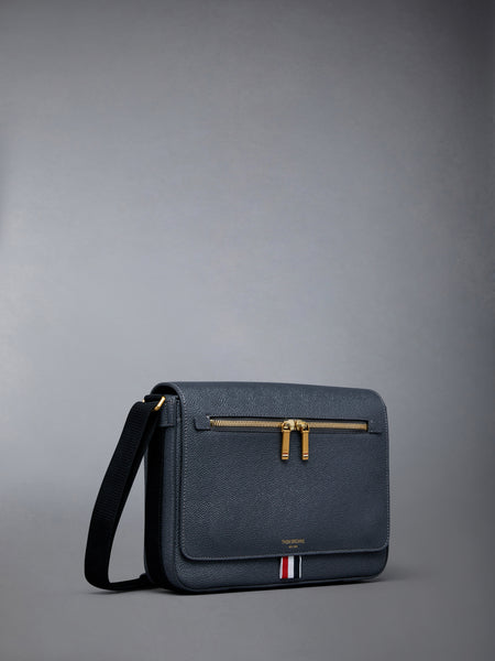 PEBBLE GRAIN REPORTER BAG DARK GREY