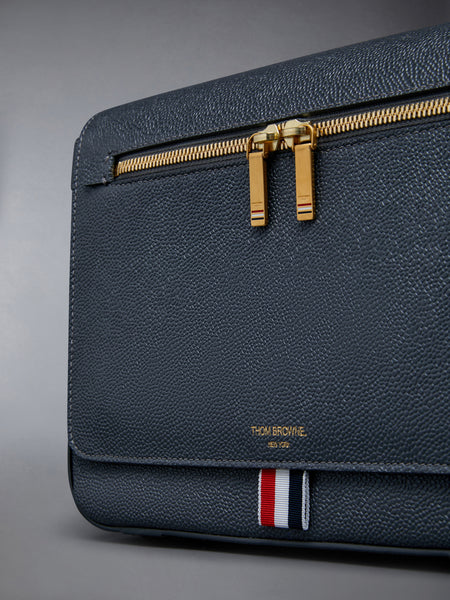 PEBBLE GRAIN REPORTER BAG DARK GREY