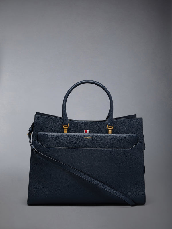 PEBBLE GRAIN LARGE DUET TOTE - featured image