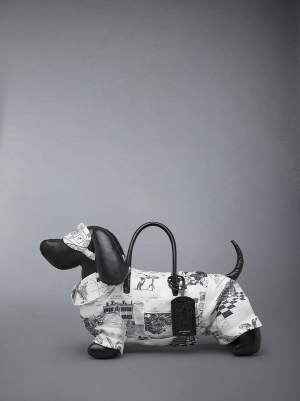 PAJAMA HECTOR BAG IN SILK TWILL AND PEBBLE GRAIN LEATHER - featured image