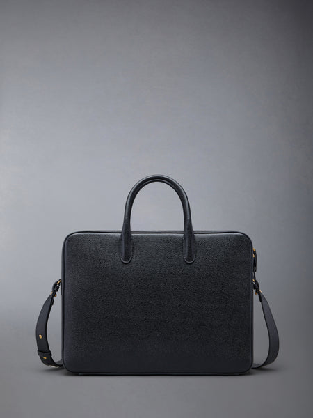 PEBBLE GRAIN DOUBLE COMPARTMENT BUSINESS BAG BLACK