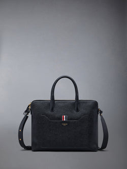 PEBBLE GRAIN SLIM BRIEFCASE