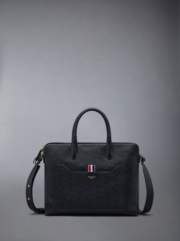 PEBBLE GRAIN SLIM BRIEFCASE - featured image