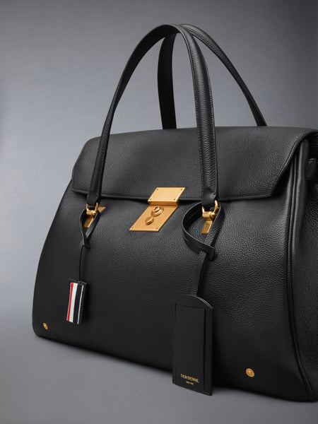 BOLTON WEEKENDER BAG IN SOFT PEBBLE GRAIN LEATHER BLACK