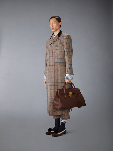 BOLTON WEEKENDER BAG IN SOFT CALF LEATHER DARK BROWN