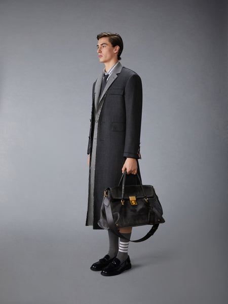 BOLTON WEEKENDER BAG IN DISTRESSED LEATHER BLACK