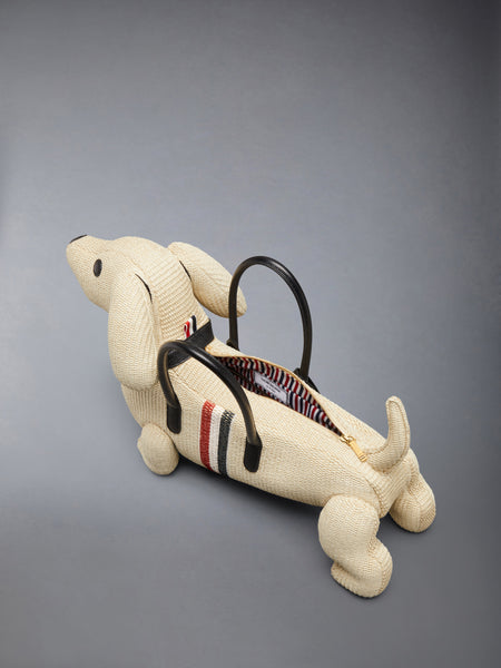 RAFFIA RWB STRIPE HECTOR BAG MUSLIN