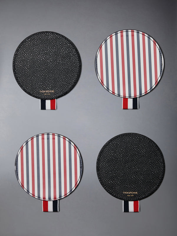 PEBBLE GRAIN LEATHER COASTERS - image 3