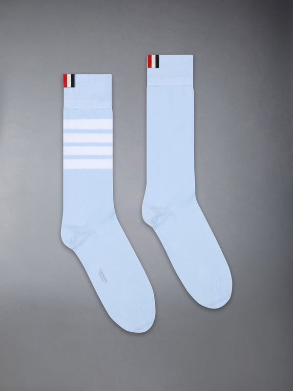 LIGHTWEIGHT COTTON 4-BAR MID CALF SOCKS - featured image