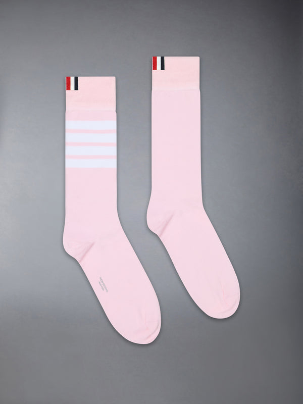 LIGHTWEIGHT COTTON 4-BAR MID CALF SOCKS - featured image