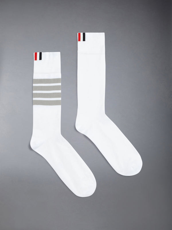 COTTON 4-BAR MID CALF SOCKS - featured image