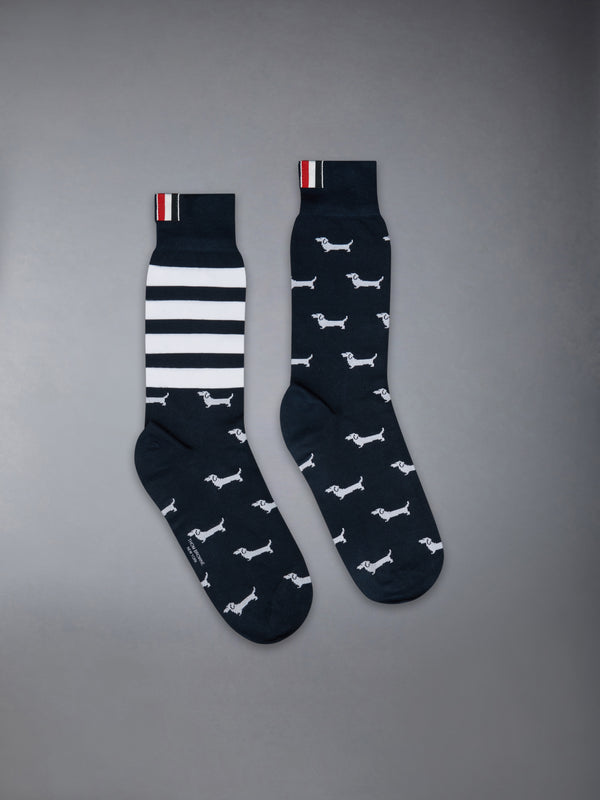 COTTON 4-BAR HECTOR MID CALF SOCKS - featured image
