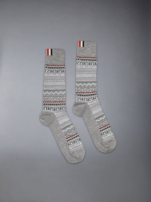 FAIR ISLE JACQUARD MERINO WOOL SOCKS - featured image