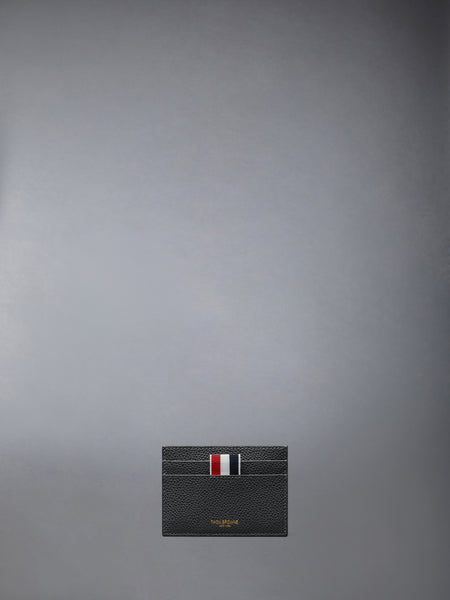 PEBBLE GRAIN SINGLE CARD HOLDER DARK GREY