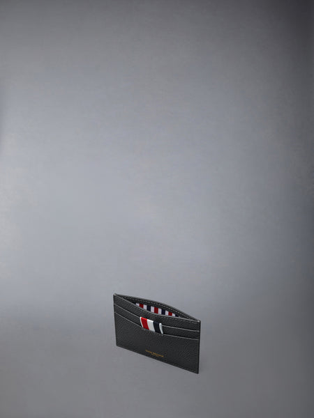PEBBLE GRAIN SINGLE CARD HOLDER DARK GREY