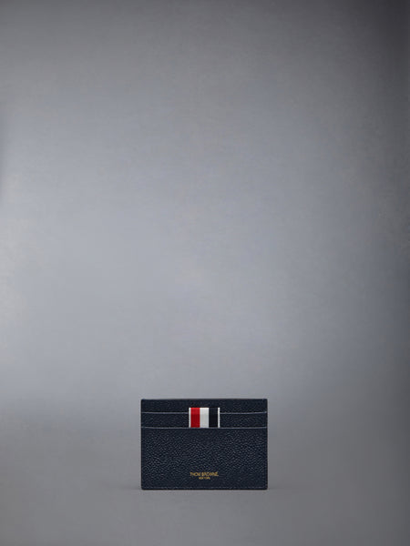 PEBBLE GRAIN SINGLE CARD HOLDER NAVY