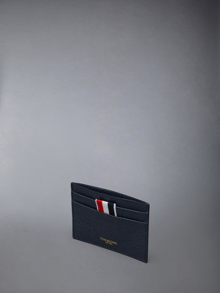 PEBBLE GRAIN SINGLE CARD HOLDER NAVY