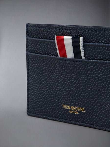 PEBBLE GRAIN SINGLE CARD HOLDER NAVY