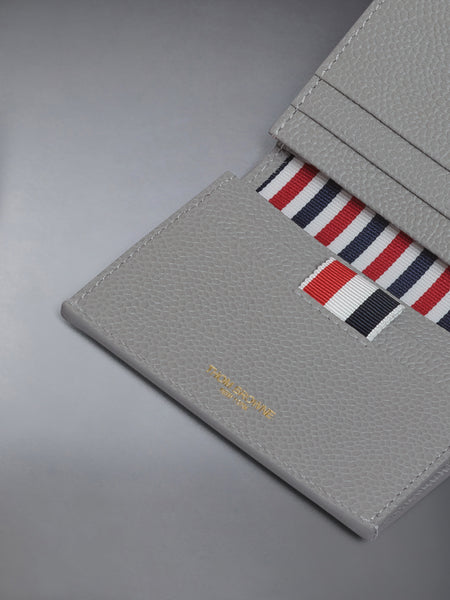 PEBBLE GRAIN DOUBLE CARD HOLDER LT GREY