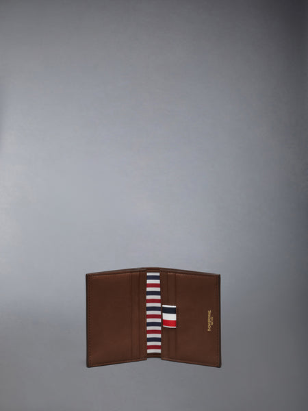 SOFT CALF DOUBLE CARD HOLDER DARK BROWN
