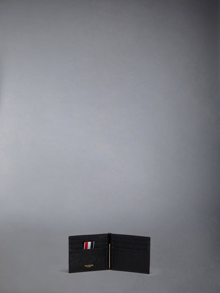 PEBBLE GRAIN MONEY CLIP WALLET BLACK