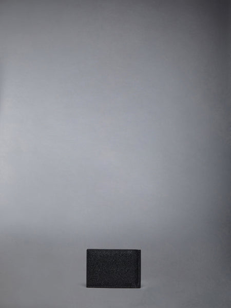 PEBBLE GRAIN MONEY CLIP WALLET BLACK