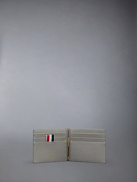 PEBBLE GRAIN MONEY CLIP WALLET DARK GREY