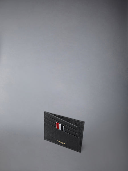 PEBBLE GRAIN NOTE COMPARTMENT CARD HOLDER DARK GREY
