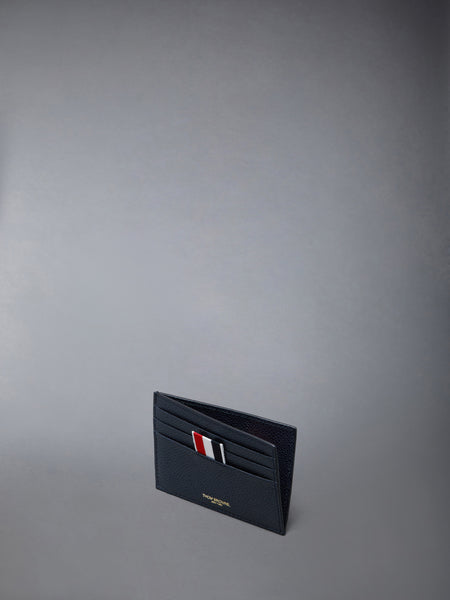 PEBBLE GRAIN NOTE COMPARTMENT CARD HOLDER NAVY