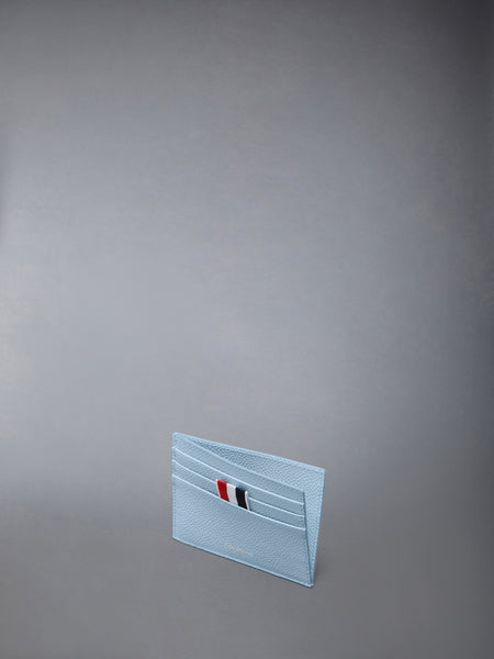 PEBBLE GRAIN NOTE COMPARTMENT CARD HOLDER LT BLUE