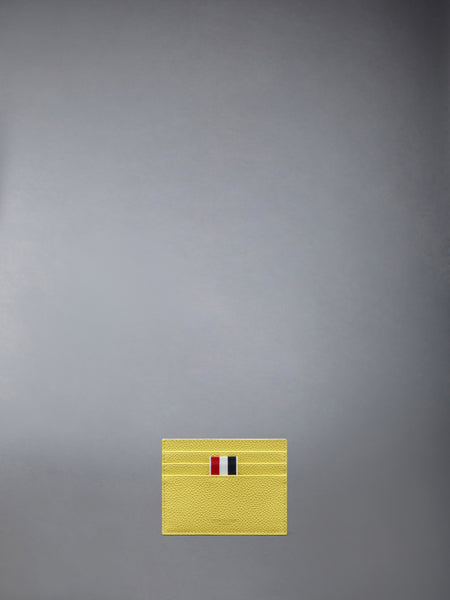 PEBBLE GRAIN NOTE COMPARTMENT CARD HOLDER PASTEL YELLOW