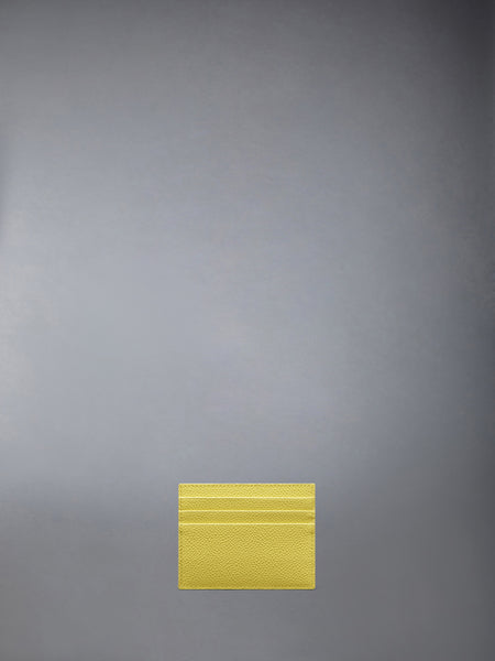 PEBBLE GRAIN NOTE COMPARTMENT CARD HOLDER PASTEL YELLOW
