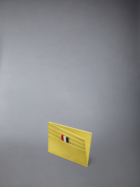 PEBBLE GRAIN NOTE COMPARTMENT CARD HOLDER PASTEL YELLOW